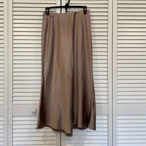 Lush Satin look midi skirt.